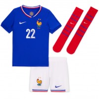 Fotbalové Dres Francie Theo Hernandez #22 Dětské Domácí ME 2024 Krátký Rukáv (+ trenýrky)